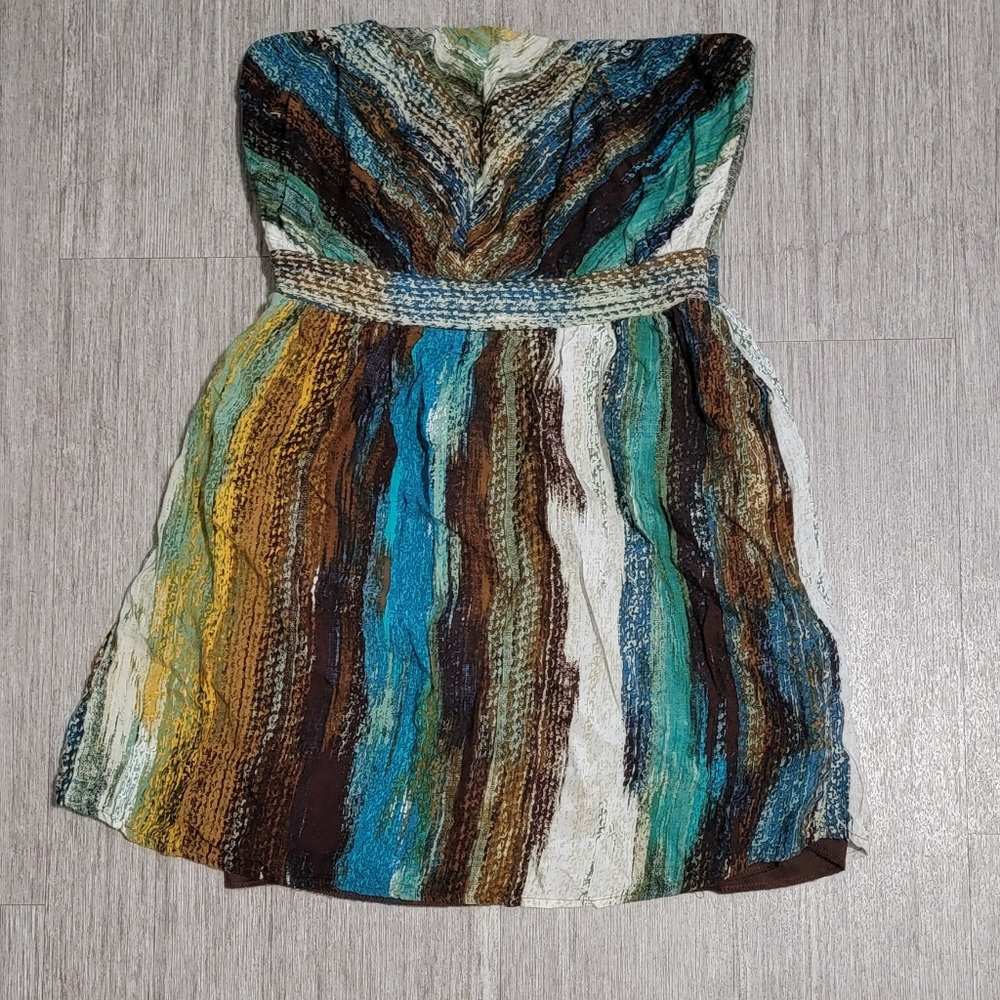 Ruby Rox Multicolor Strapless Mini Dress